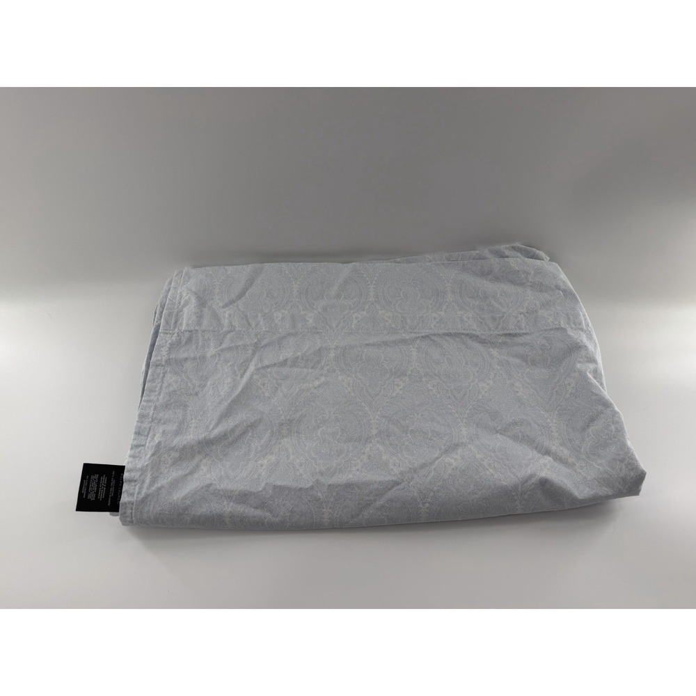 Lauren Ralph Lauren 80" Sheet Blue Paisley Cotton 1 Flat Sheet Designer